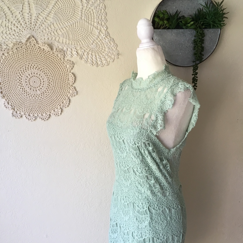 Free People Daydream Bodycon open back lace slip - Picture 5 of 8